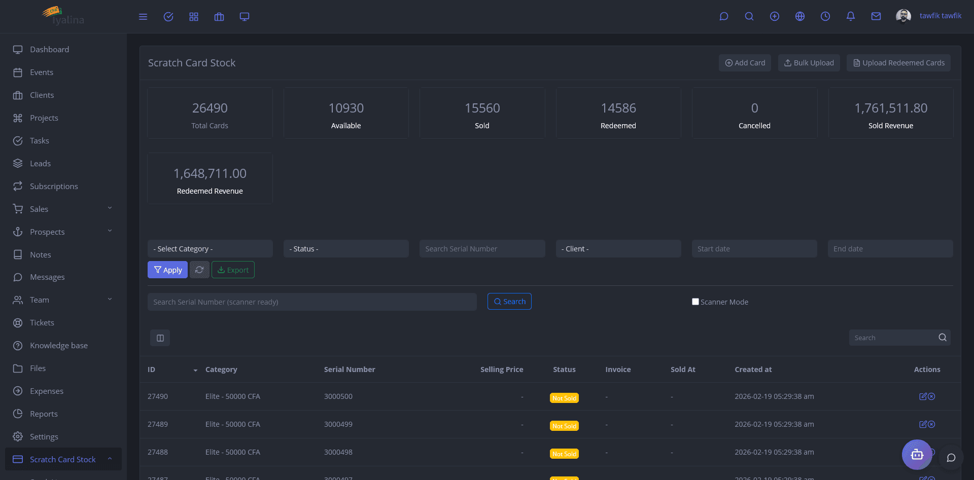 Building a scratch-card money transfer platform with ERP and CRM workflows